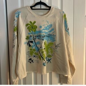 MOTHER x FREE PEOPLE Boost Crop Cutoff Sweatshirt